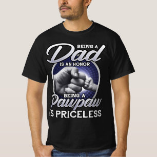 T-shirt Être Papa Et Être Un Honneur Être Un Pawpaw N'A