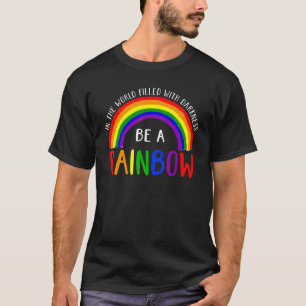 T-shirt Être Rainbow Lgbt Pride Gay Lesbienne Bisexual Tra