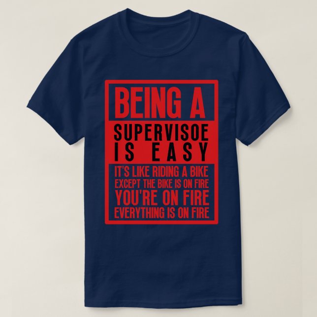 T-shirt Être superviseur 9 (Design devant)