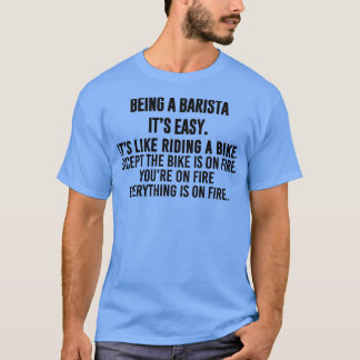 T-shirt Être un Barista est facile drôle Barista dire