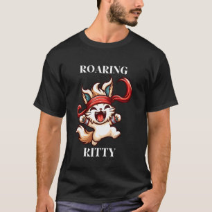 T-shirt Être un Kitty Rugissant Le Stop Bandeau Orange Mèm