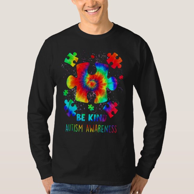 T-shirt Être un peu de pièces de puzzle Tie Dye Sensibilis (Devant)