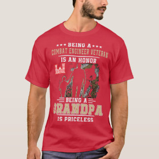 T-shirt être un vétéran du génie de combat est un honneur
