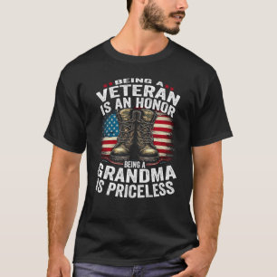 T-shirt Être un vétéran est un drapeau américain d'honneur