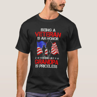 T-shirt Être Un Vétéran Est Un Honneur Être Un Grand-Père