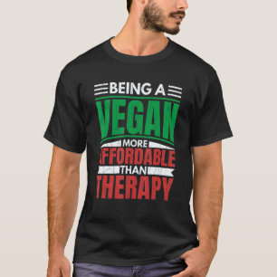 T-shirt Être végétalien est une thérapie végétarien légume