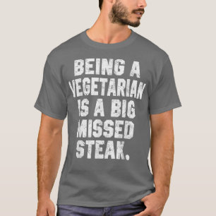 T-shirt Être Végétarien Viande Papa Plaisanter Griller Gr 