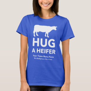 T-shirt Étreinte drôle de slogan d'exploitation laitièr