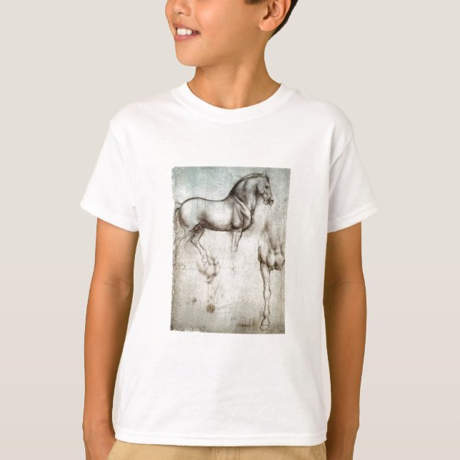 T-shirt Étude des chevaux - Leonardo da Vinci (Devant)