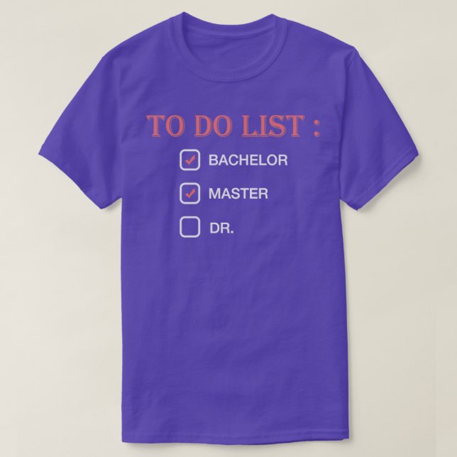 T-shirt Études doctorales (Design devant)