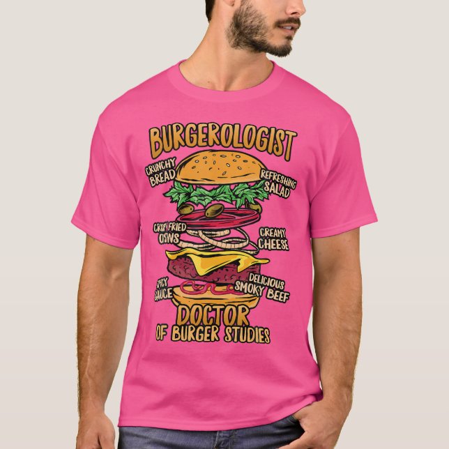T-shirt Études Hamburger - Docteur En Études Burger Concep (Devant)