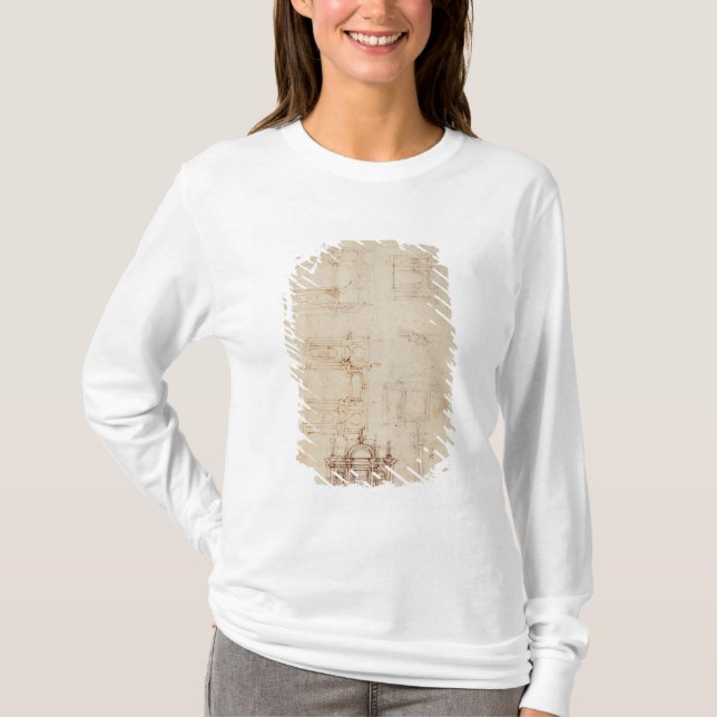 T-shirt Études pour la composition architecturale (Devant)