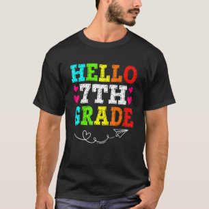 T-shirt Étudiant Bonjour 7e année de retour à l'école Fir