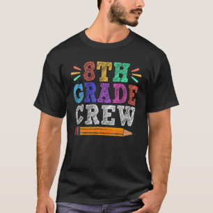 T-shirt Étudiant De 8E Année De L'Équipage Enseignant Drôl