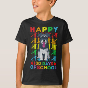 T-shirt Étudiant de chien Schnauzer Miniature Joyeux 100 j