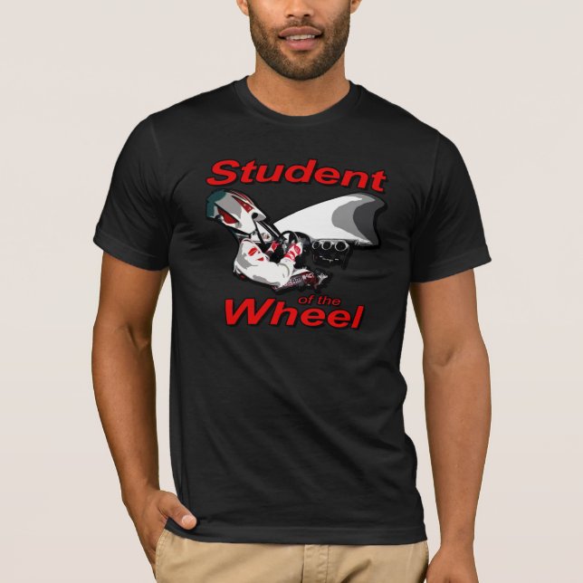 T-shirt Étudiant de la roue (graphique rouge) (Devant)
