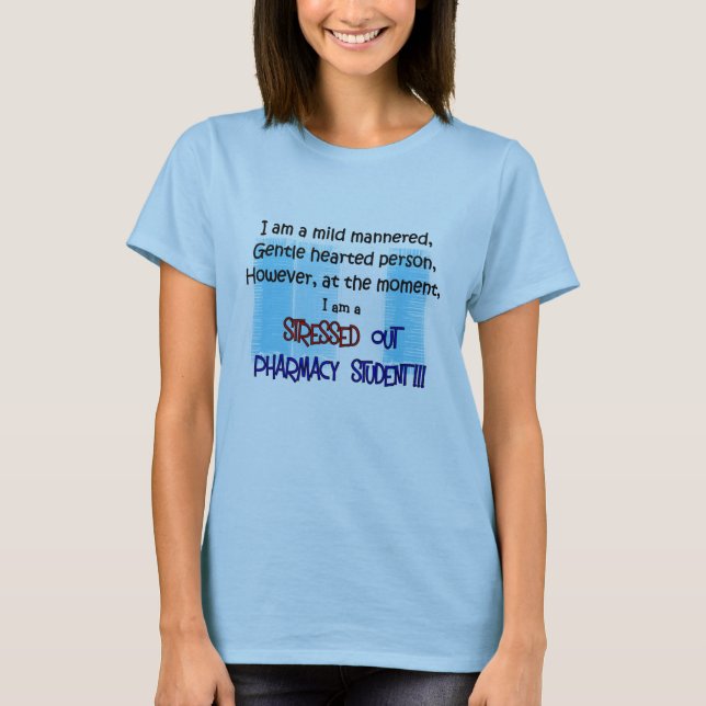 T-shirt étudiant de pharmacie SOUMIS À UNE CONTRAINTE (Devant)