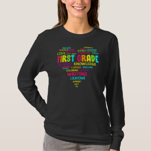 T-shirt Étudiant D'Équipe De Première Année Du Coeur Retou