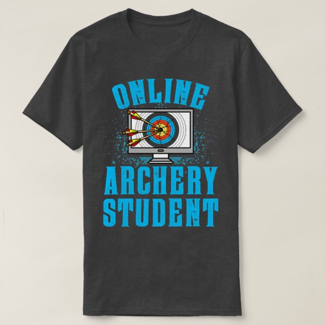 T-shirt Étudiant en ligne au tir à l'arc (Design devant)