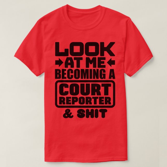 T-shirt Étudiant en rapport au tribunal (Design devant)