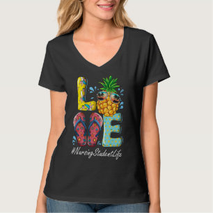 T-shirt Étudiant en soins infirmiers Bonjour Été Joyeux De
