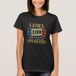 T-shirt Étudiant Gamer Retro 100e jour Enseignant 100 jour