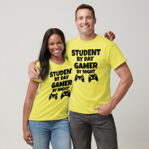 T-shirt Étudiant par le Gamer de jour par les gamers