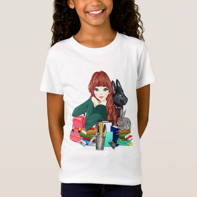 T-Shirt Étudiants Étudiants Fille Fille Fille (Devant)