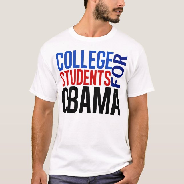 T-shirt Étudiants universitaires pour Obama (Devant)