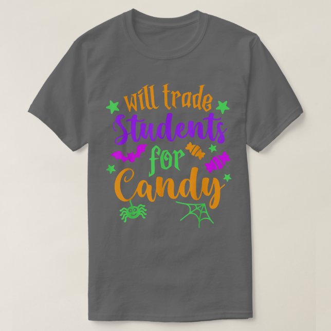 T-shirt Étudiera Les Étudiants À Candy Funny Halloween Par (Design devant)