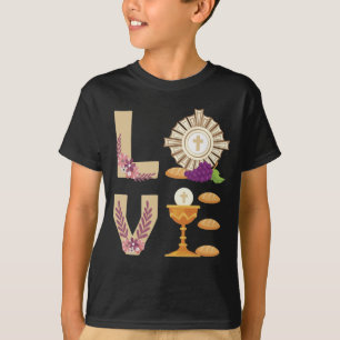 T-shirt Eucharis 1ère Communion catholique pour les filles