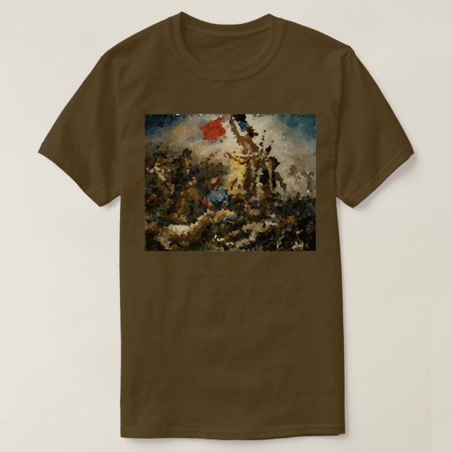 T-shirt Eugne Delacroix Liberty à la tête du peuple Pixela (Design devant)