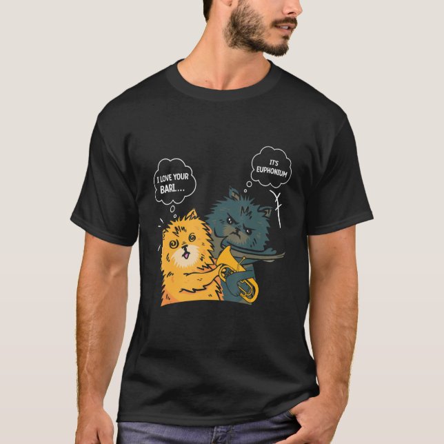 T-shirt Euphonium Cat Slapping Euphoniumist (Devant)