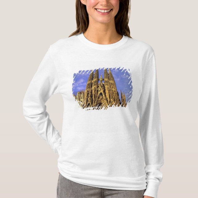 T-shirt Europe, Espagne, Barcelone, Sagrada Familia (Devant)
