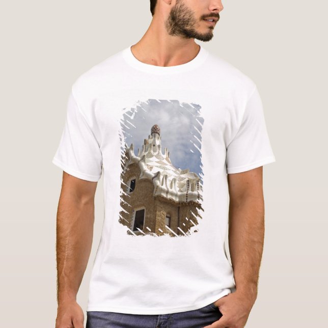 T-shirt Europe, Espagne, Catalogne, Barcelone. Park Guell, (Devant)