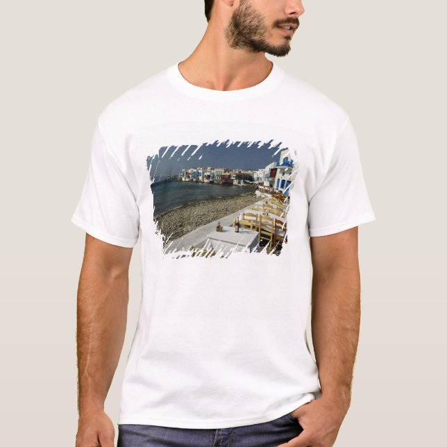 T-shirt Europe, Grèce, Mykonos. Vue sur le bord de mer (Devant)