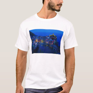 T-shirt Europe, Italie, Cinque Terre, Vernazza. Côte escar