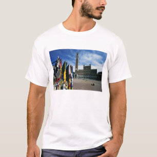 T-shirt Europe, Italie, Toscane, Sienne. Piazza del