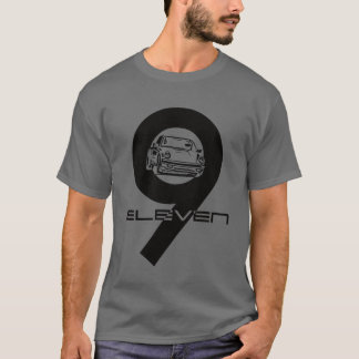 T-shirt European Sports Car Action Nine Eleven Design retr