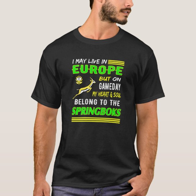 T-shirt European Springbok Bokke Afrique du Sud Ventilateu (Devant)