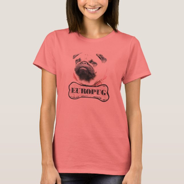T-shirt Europug Brutal Face Ladies Ringer (Devant)