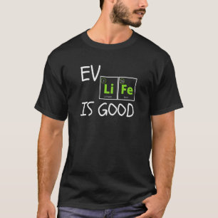 T-shirt EV Life Tableau périodique des éléments Mode Eco E