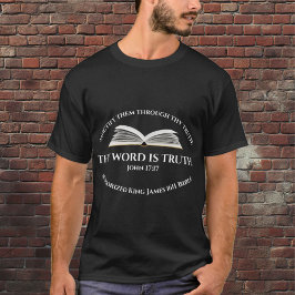 T-shirt Evangile de Jean Bible Verse Parole de Dieu Sombre