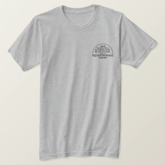 T-shirt Évangile de John KJV Ministères Sombre (Design devant)
