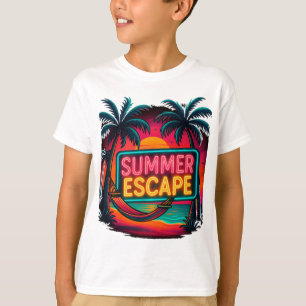 T-shirt Évasion estivale sans fin - Aventure Sunset Rétro
