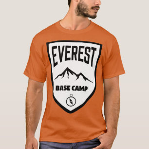T-shirt Everest Base Camp Shield noir et blanc