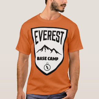 T-shirt Everest Base Camp Shield noir et blanc