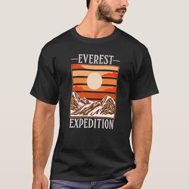 T-shirt Everest Expeditions Mountain Exploration Adventure (Devant)