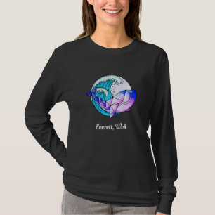 T-shirt Everett Wa Peinture Japonaise Géométrique Orca Tue