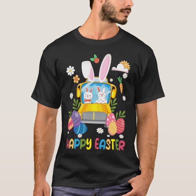 T-shirt Every Bunny s Favorite School Bus Driver Happy Eas (Devant)